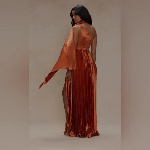 Fashion Nova Unforgettable Night Satin Gown - Picture 2 of 4